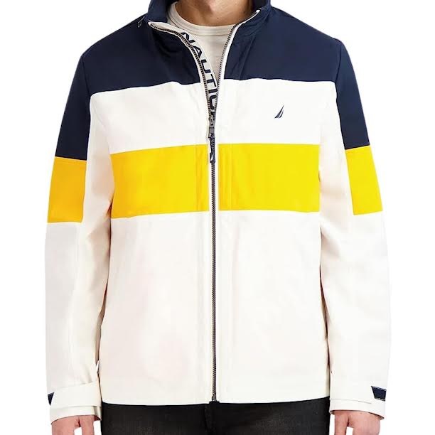 Nautica Active Colour Block Jacket. 2 - Colours Orange, Yellow